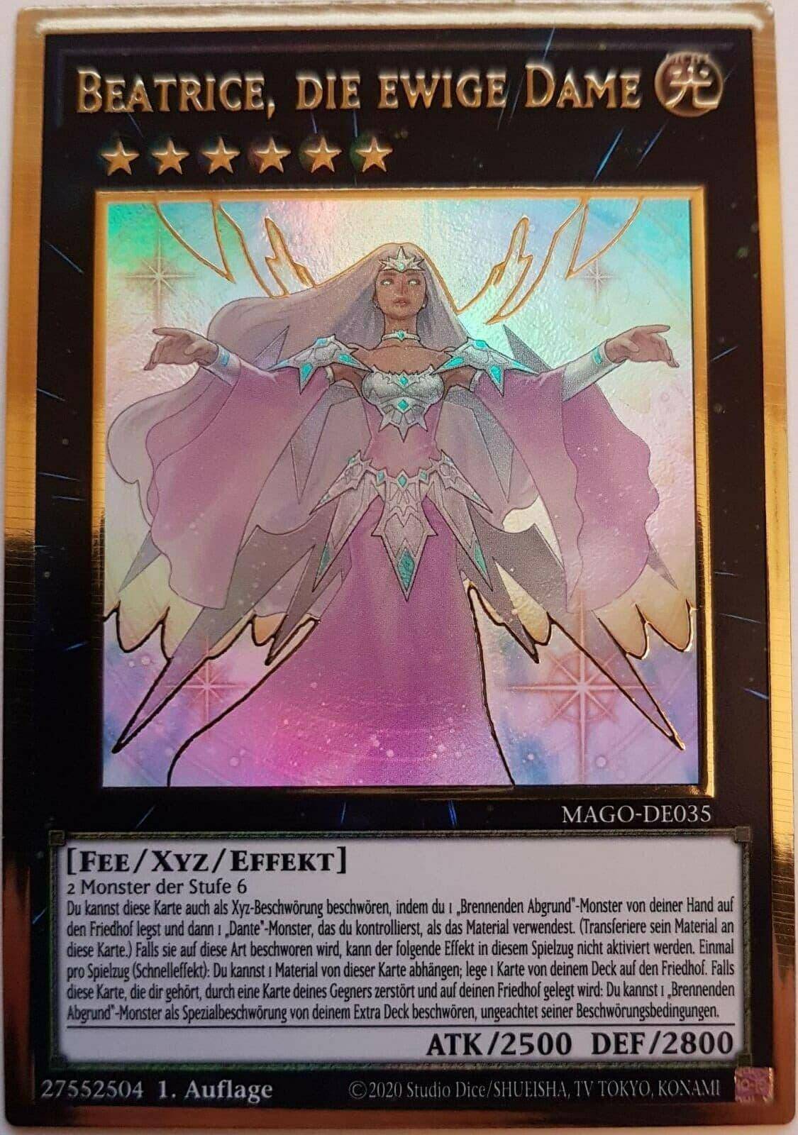 Yu Gi Oh Beatrice die ewige Dame MAGO DE035 Gold Rare 1